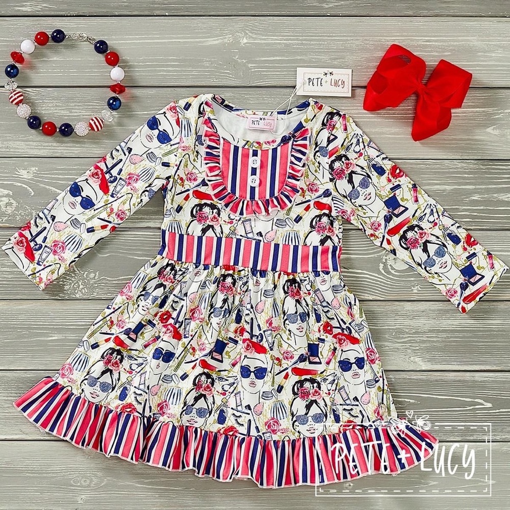 Pete & Lucy Glamour Stripe Dress